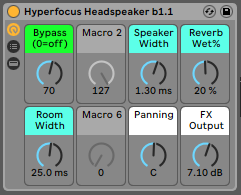 User Interface of Headspeaker beta version 1.1